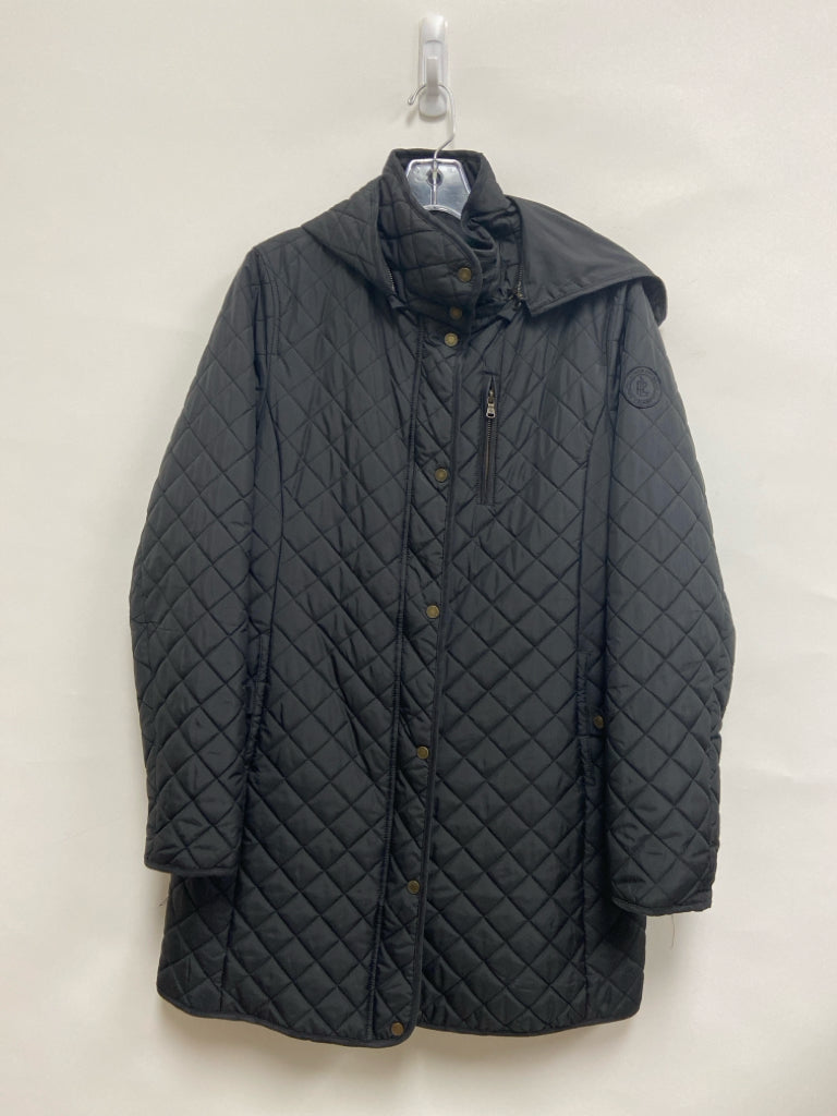 Ralph Lauren Size L Black Hooded Quilted Ladies Jacket