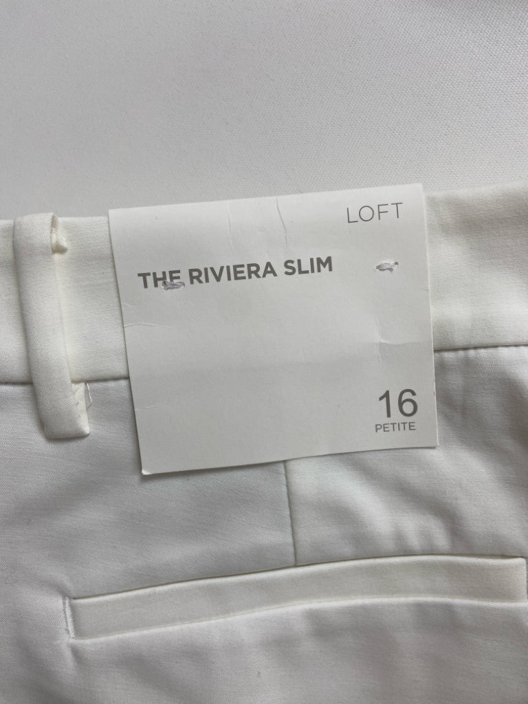 NWT LOFT  SIZE  16P White Plus Size Pants