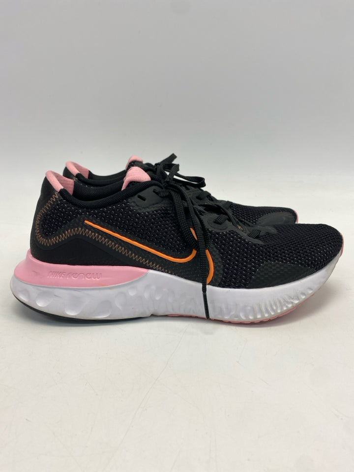 Nike  Size 9.5 Black Orange/Pink Lace-up Sneakers