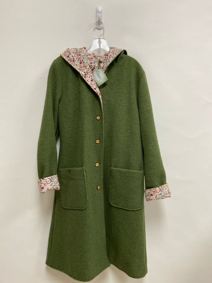 NWT Size 40 Green Hooded Wool Ladies Jacket