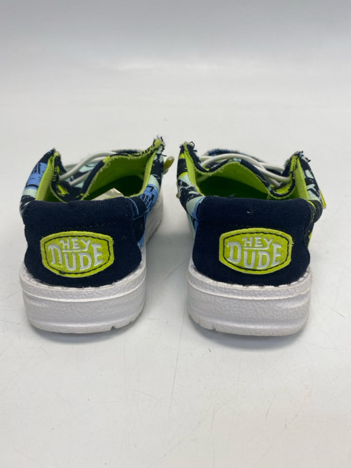 Hey Dude SIZE 5 Blue/Aqua Green Boy&