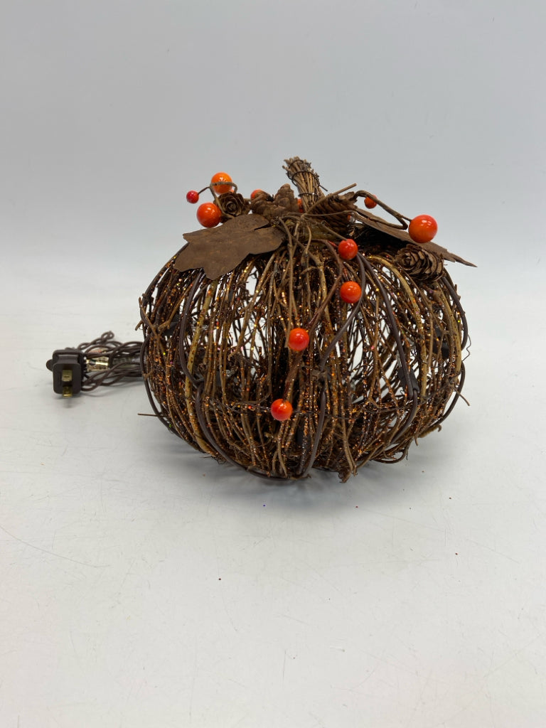 Brown Orange Lit Grapevine Fall