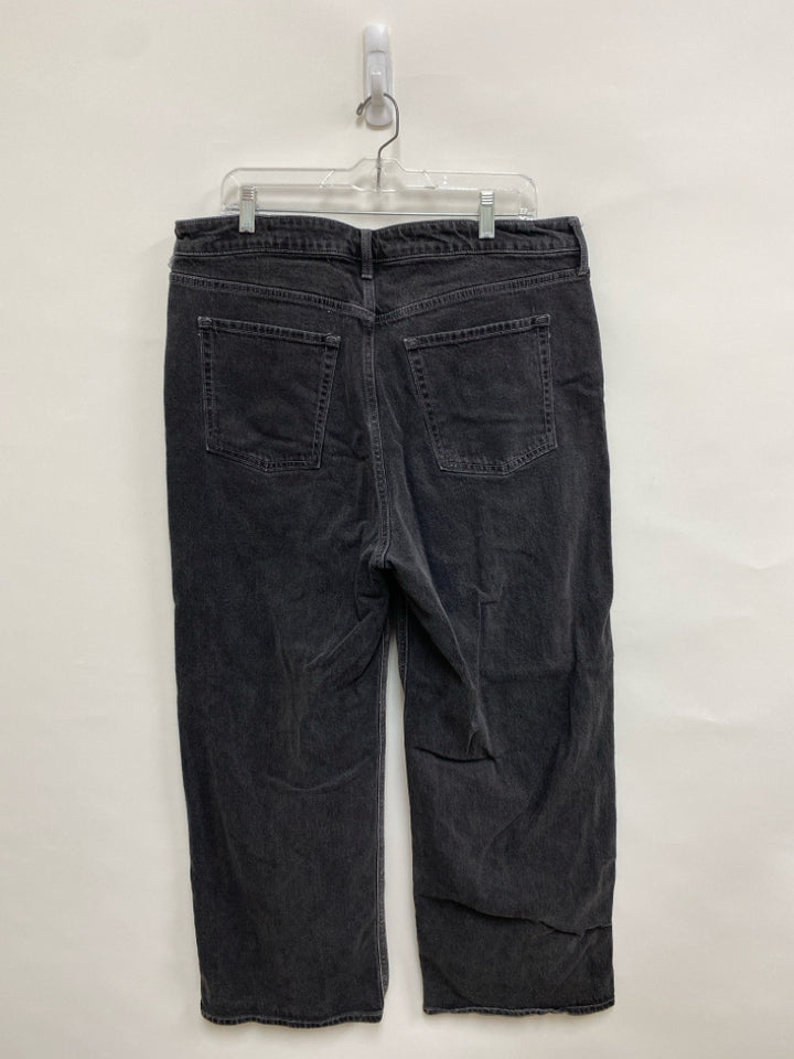 Old Navy  SIZE  16 Faded Black Wide Leg Plus Size Jeans