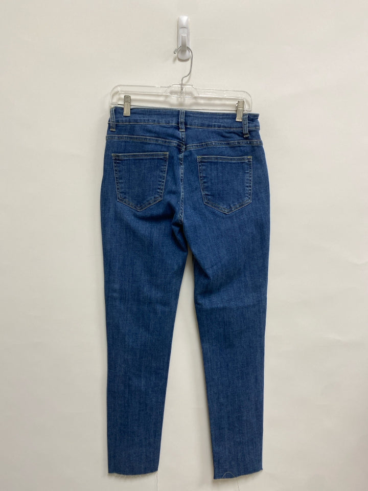 NWT Vocal Size L Blue Denim Pearls Ladies Jeans