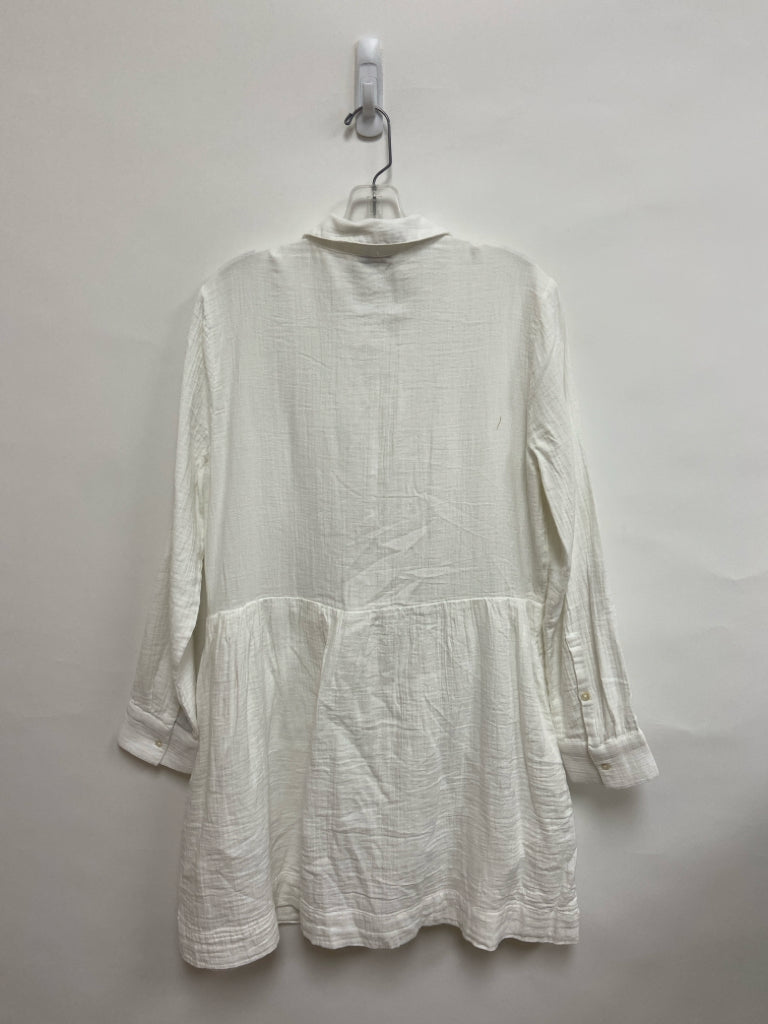 Vineyard Vines Size 12 White Quarter Button Gauze Ladies Dress