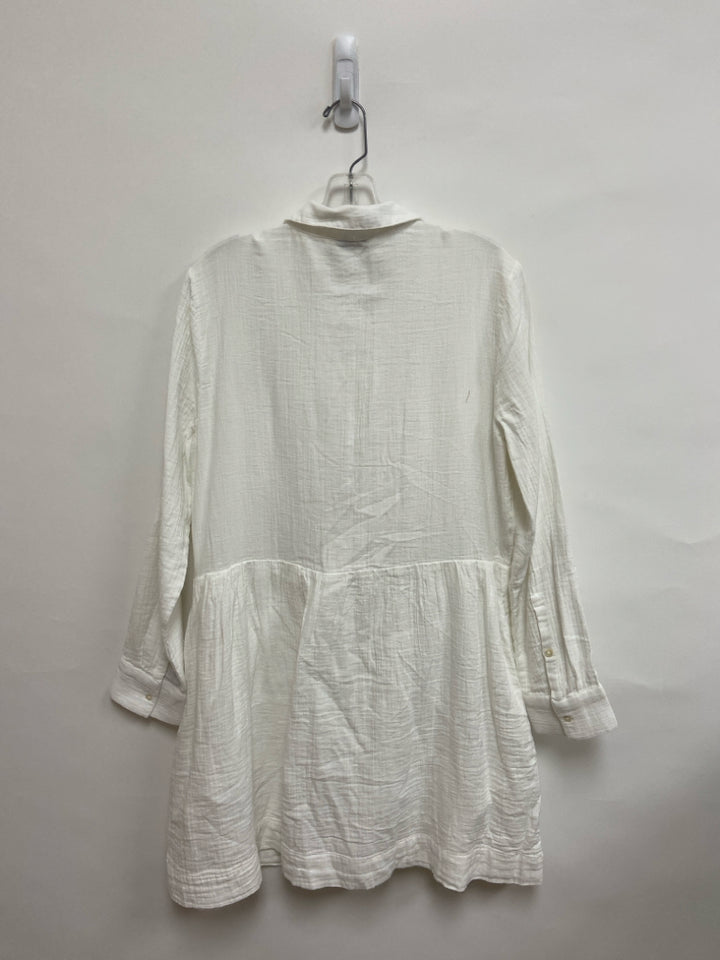 Vineyard Vines Size 12 White Quarter Button Gauze Ladies Dress