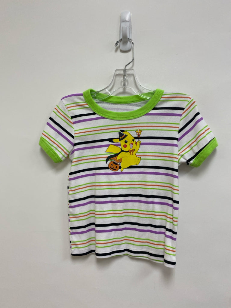 SIZE 10/12 White Green/Purple Stripe Girl&