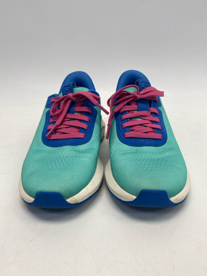 Kizik US Shoe Size 7.5 Green Blue/Pink Lace-up Sneakers