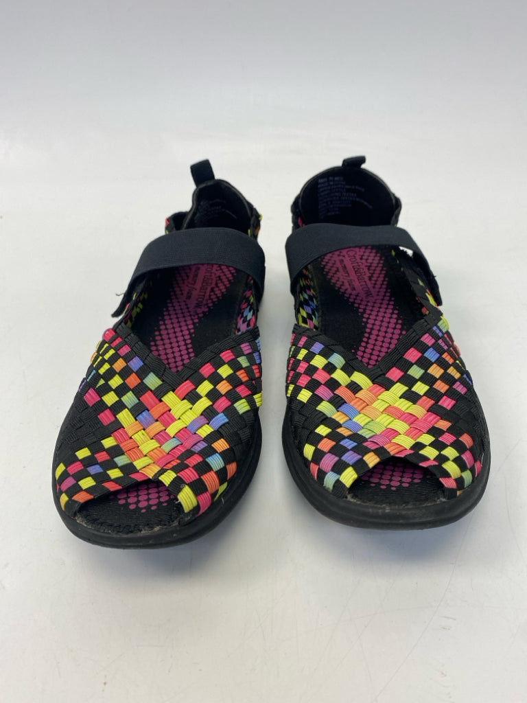 Croft/Barrow  Size 7.5 Black Multi-Color Woven Flats