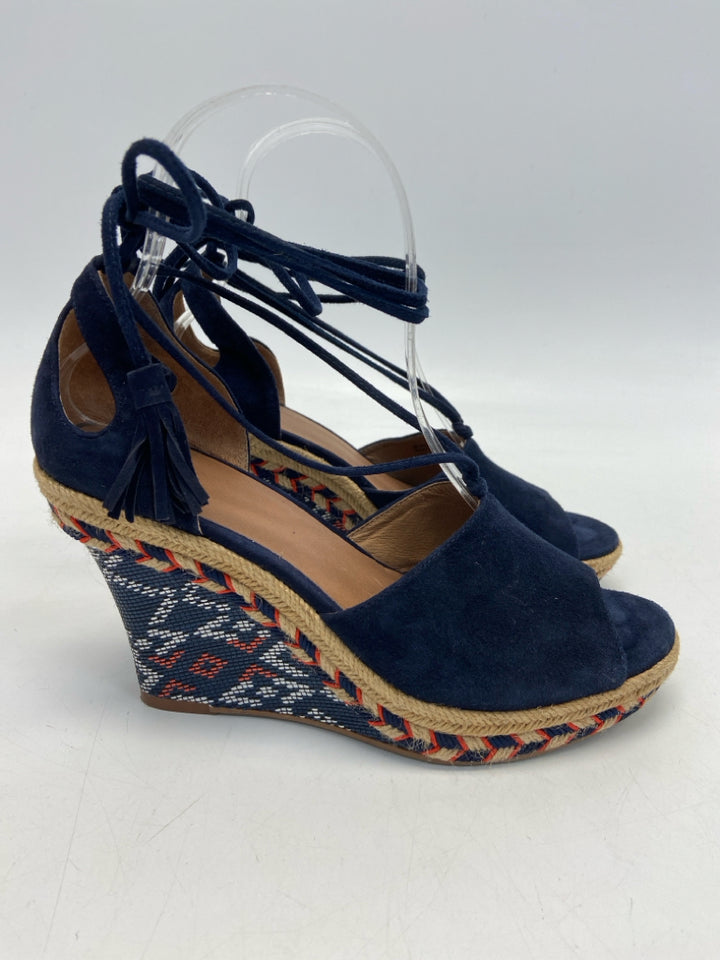 Cabi  Size 6.5 Dark Navy Multi-Color Sandals