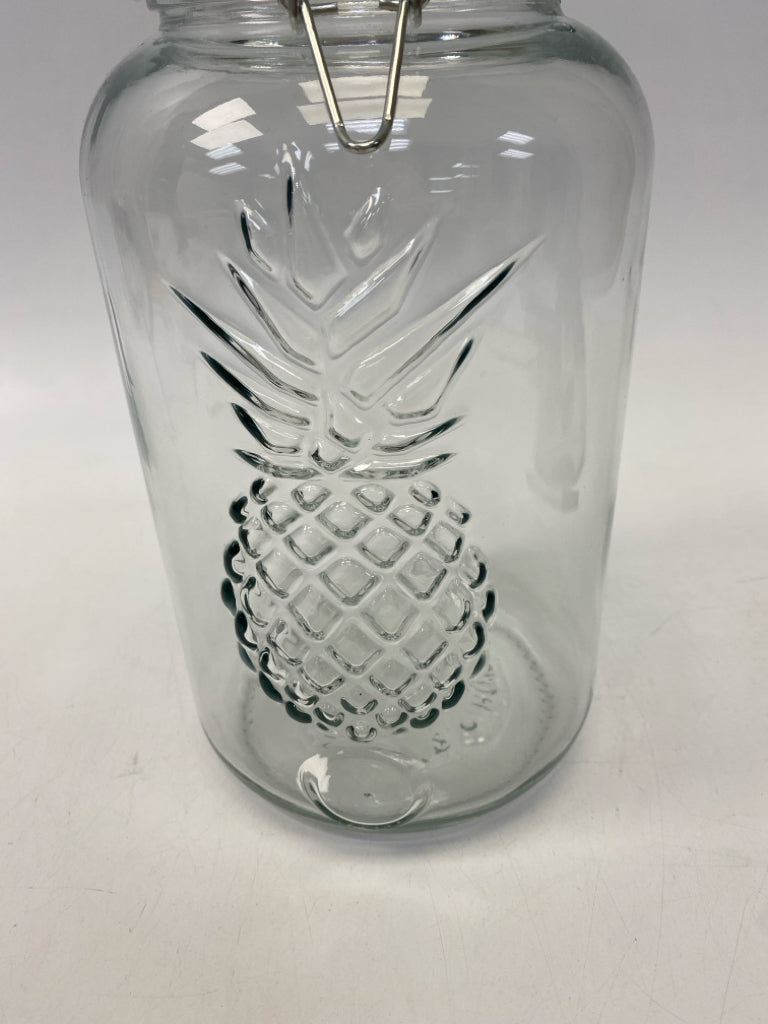 Clear Pineapples Glass Jar