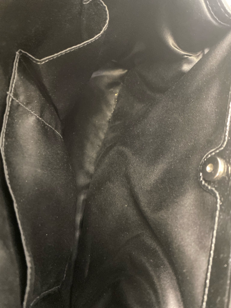 Coach Black Signature Patent Handbag