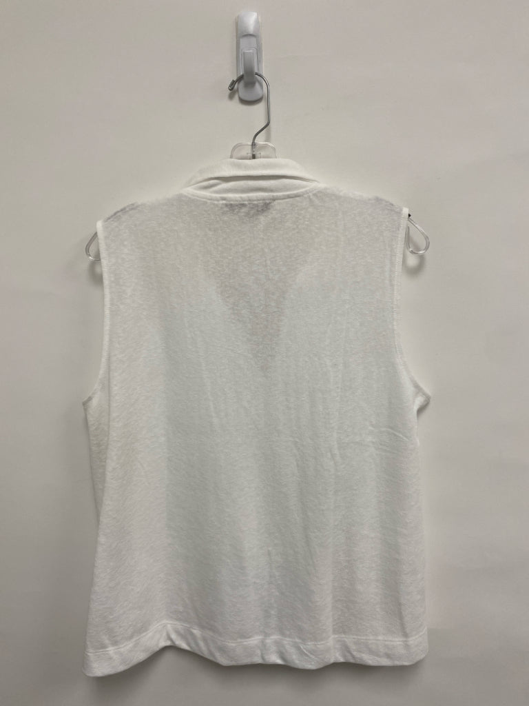 NWT LOFT Size M White Sleeveless Ladies Top