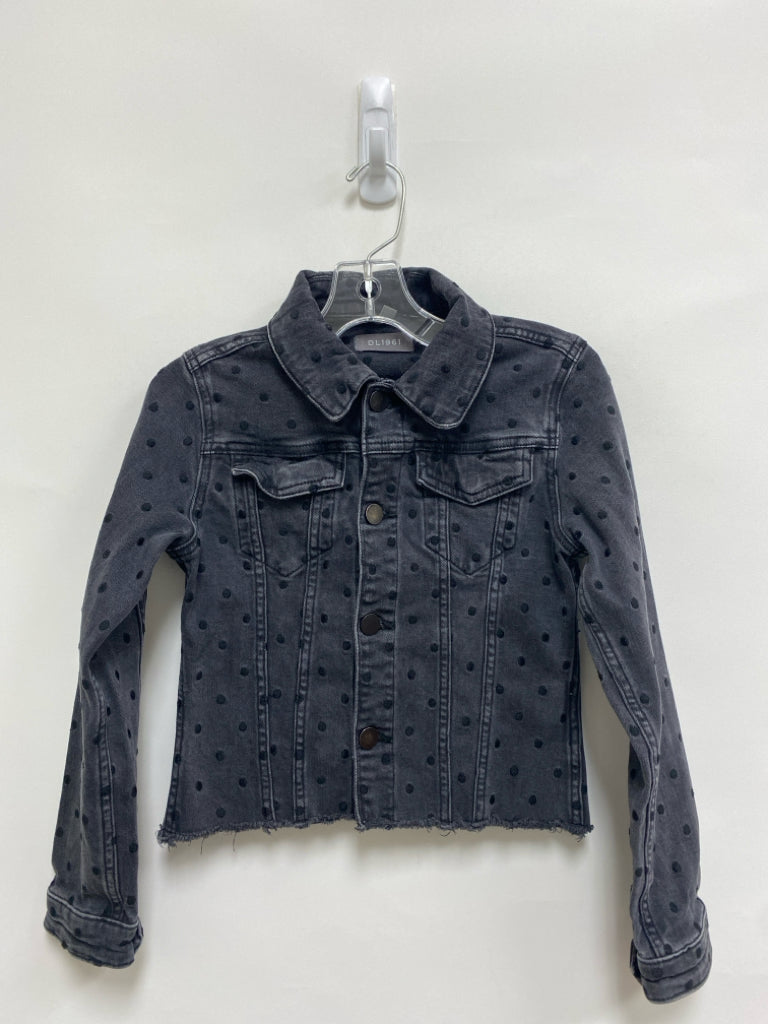 DL 1961 Jeans SIZE 5/6 Black Dots Button Up Denim Girl&