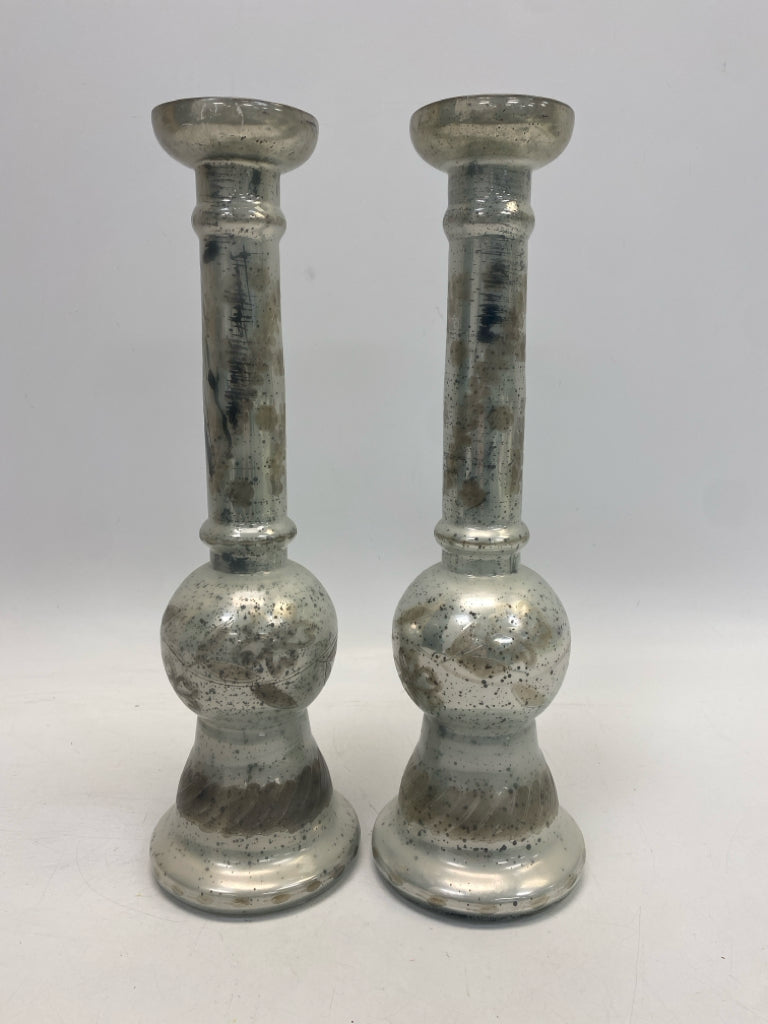Silver Distressed Candleholder(s)