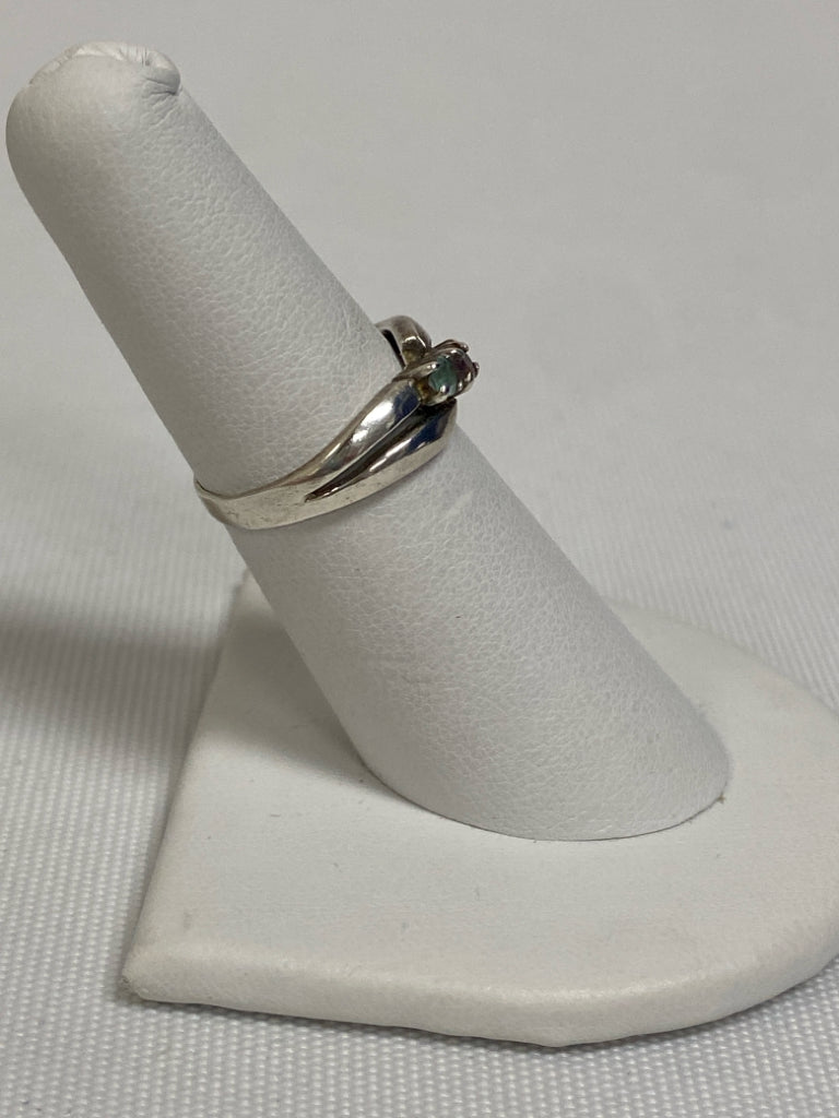 Silver Multi Color Ring