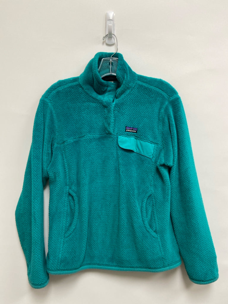 Patagonia Size M Teal Blue Fuzzy Ladies Pullover