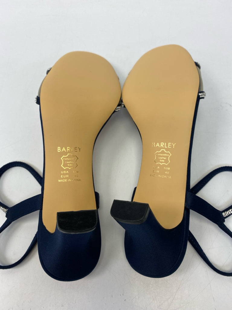 NWOT Nina  Size 10 Navy White Rhinestone(s) Sandals