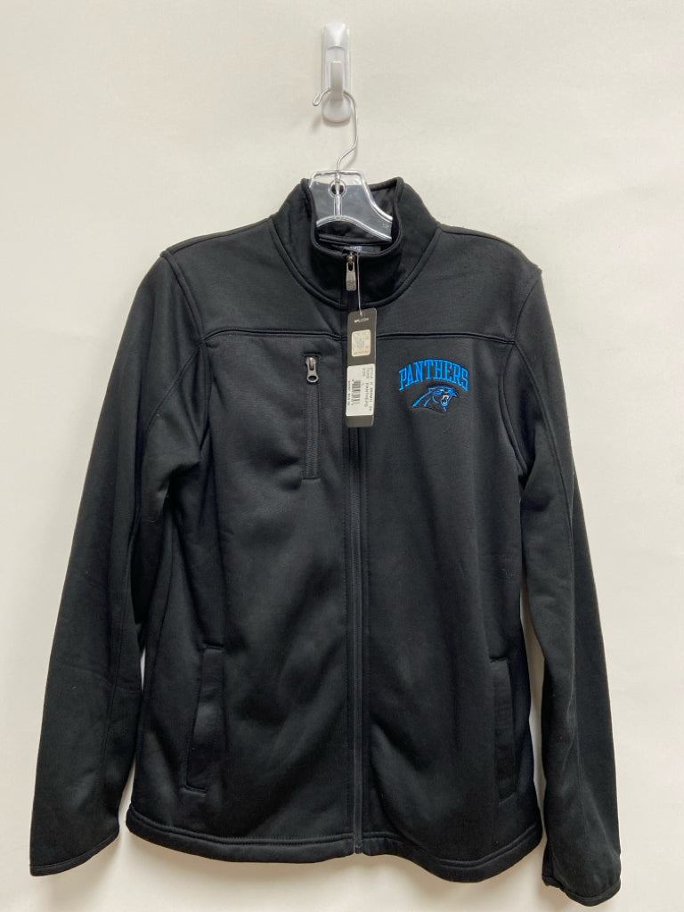 NWT NFL SIZE L Black Carolina Panthers Zip Down Boy&