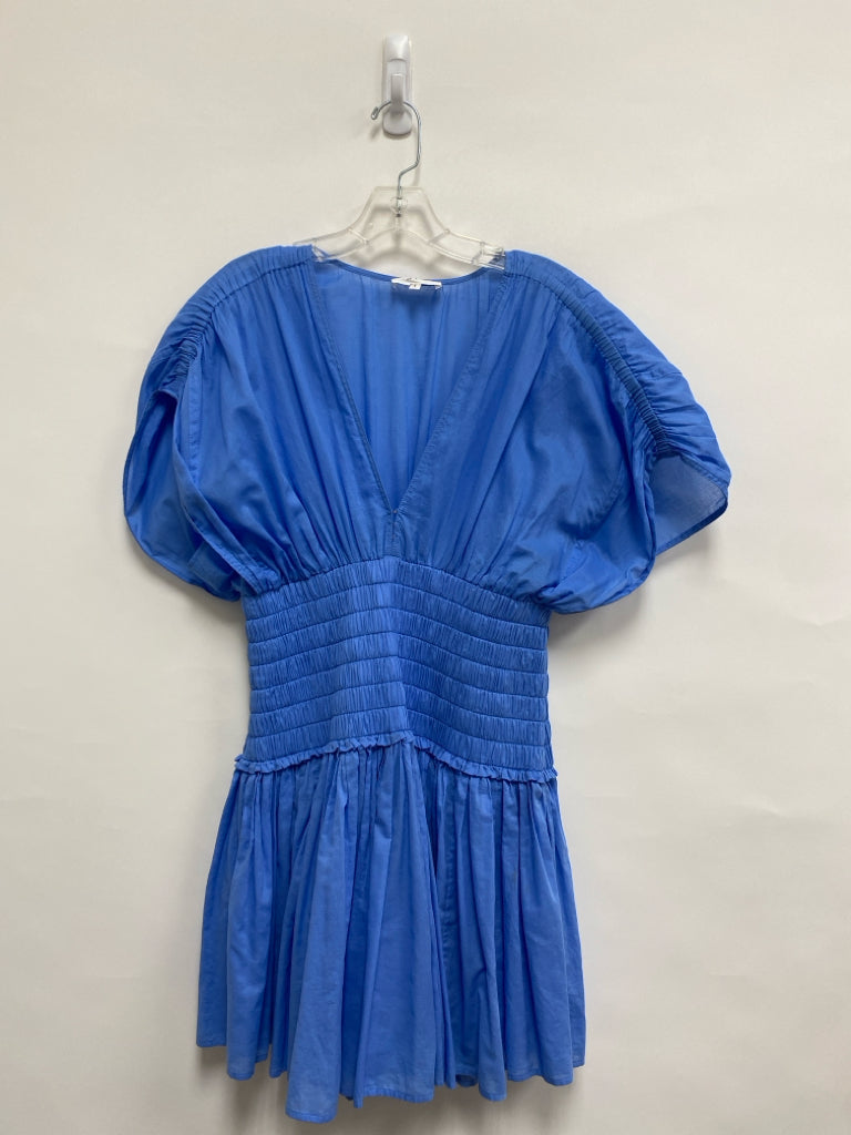 A.L.C. Size 8 Light Blue Smocking V Neck Ladies Dress