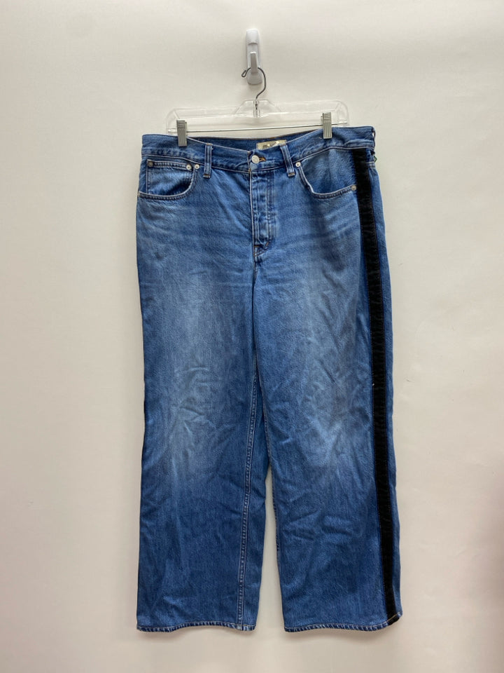 Madewell Size 30 Faded Denim Wide Leg Ladies Jeans
