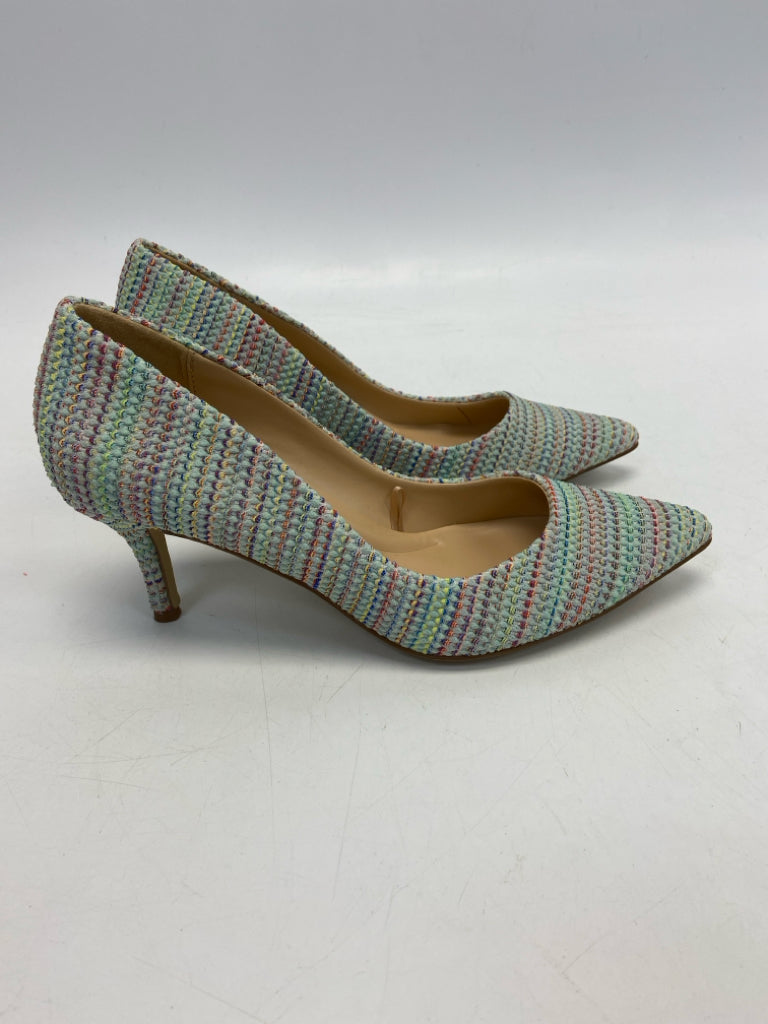 Size 6.5 Aqua Multi-Color Heels