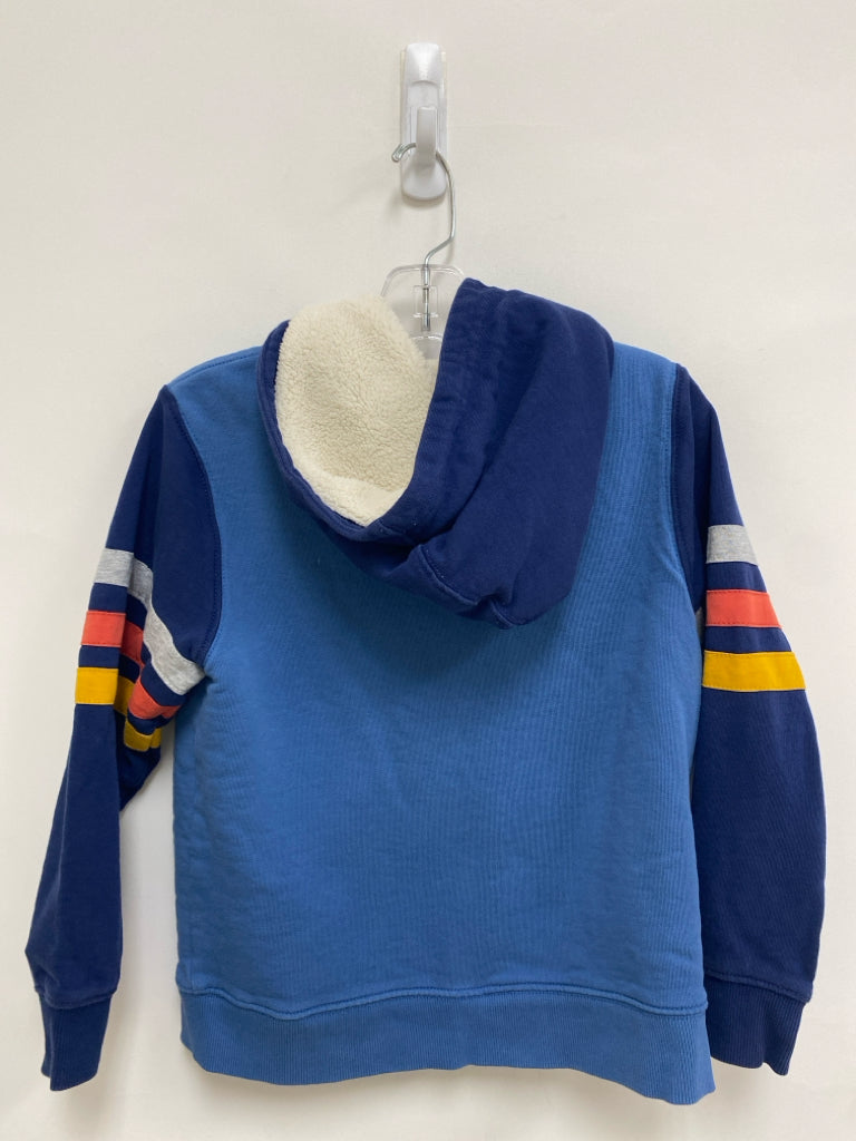 hanna Andersson SIZE 6/7 Blue Orange/Yellow Lines Hooded Boy&