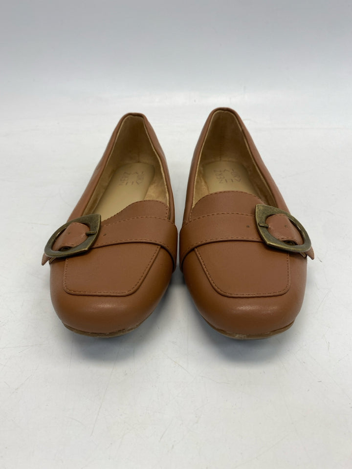Naturalizer US Shoe Size 7.5 Brown Buckle(s) Flats