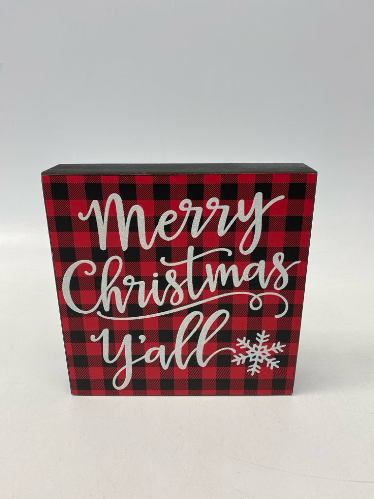 Red/Black White Wood Christmas