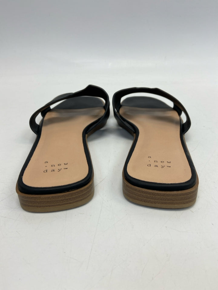 a new day  Size 8.5 Black Sandals