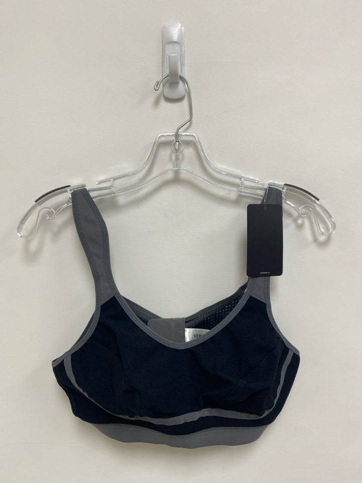 NWT Size 38 Black Gray Athletic  Bra