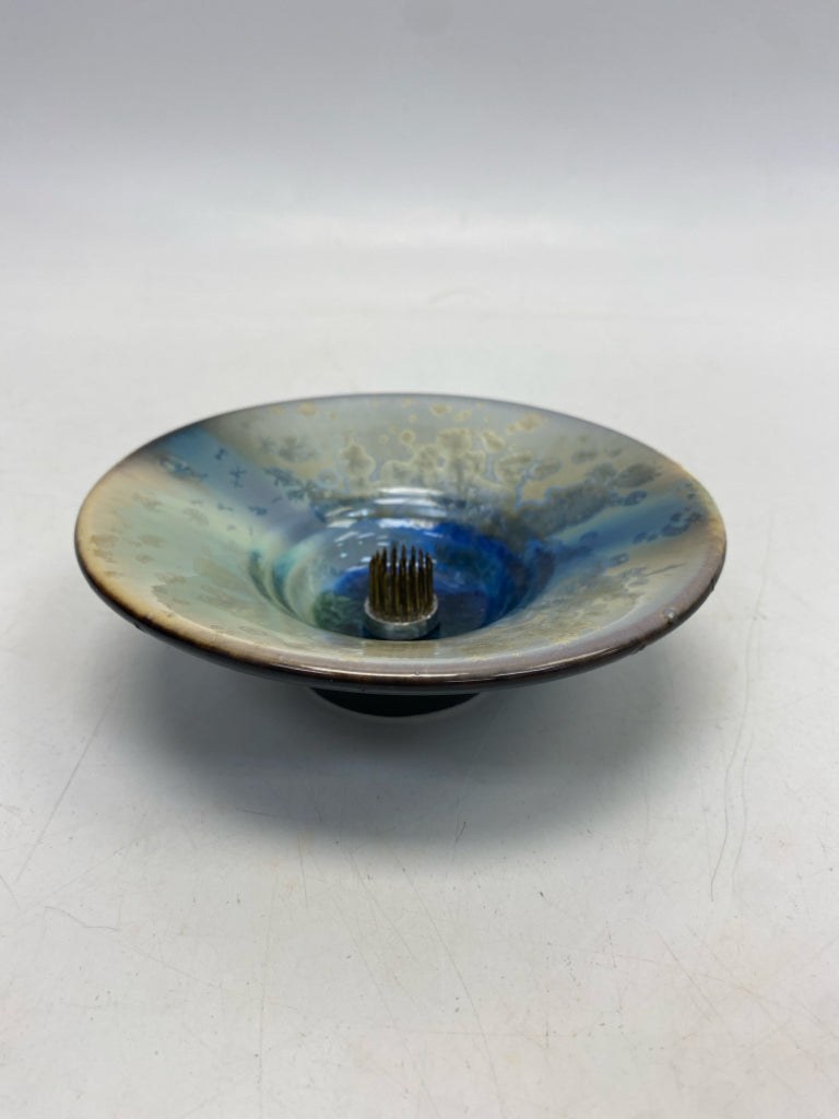 Blue Green Swirl Vase