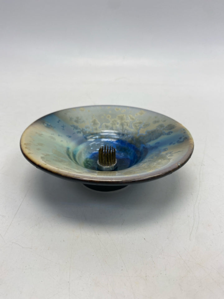 Blue Green Swirl Vase