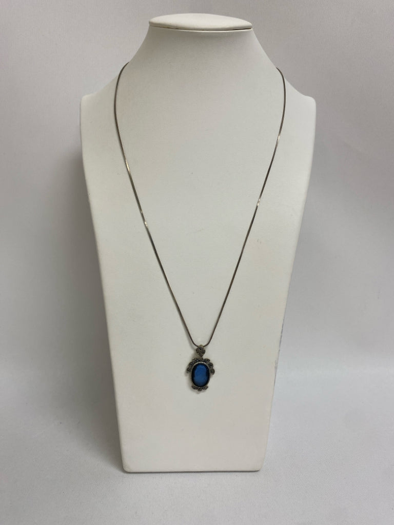 Silver Blue Necklace