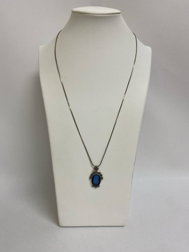 Silver Blue Necklace