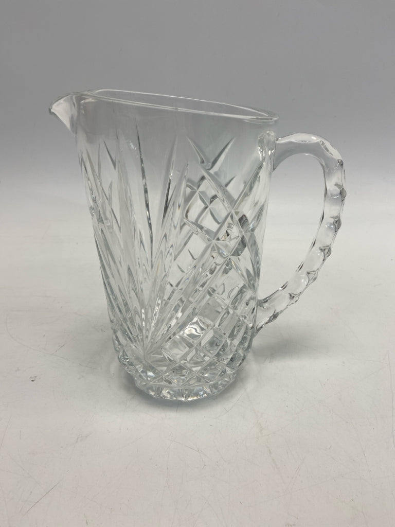 Clear Cut-Glass Pitcher