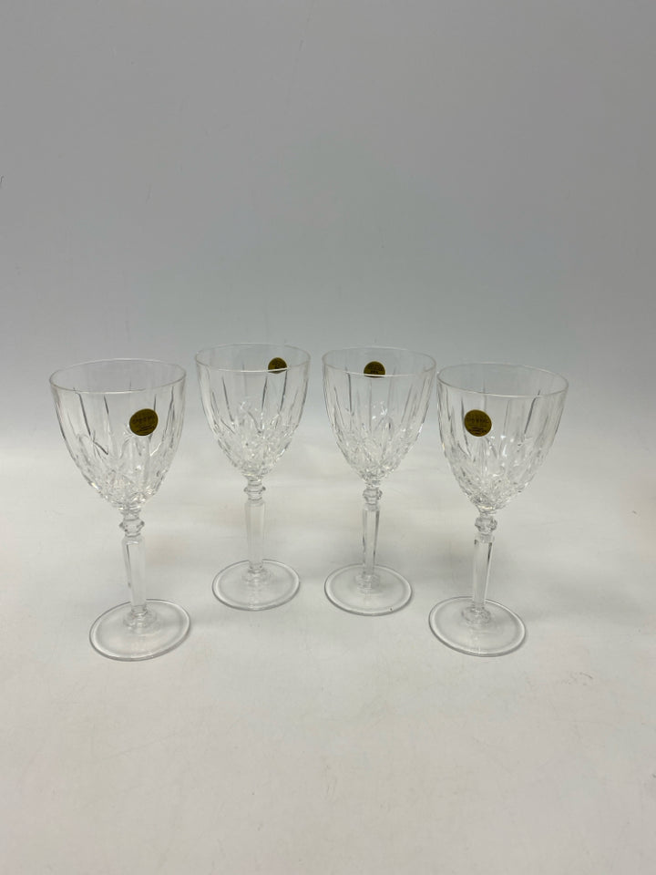 Clear Etched Crystal Glassware