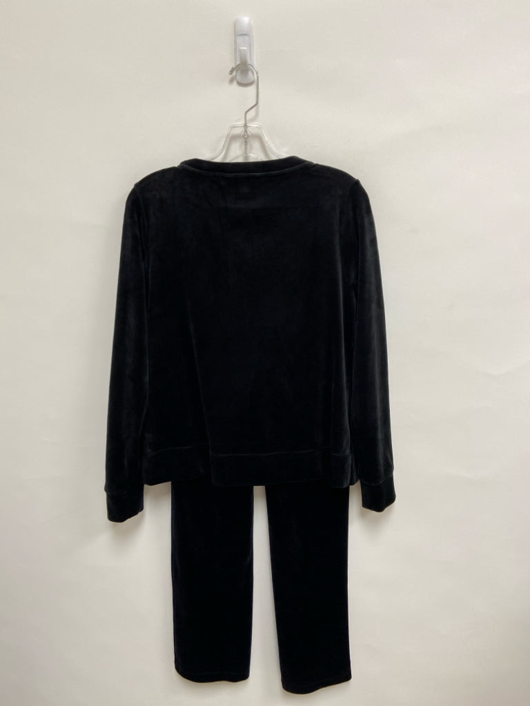 LILLY PULITZER Size S Black Velour Ladies 2pc Pant Set