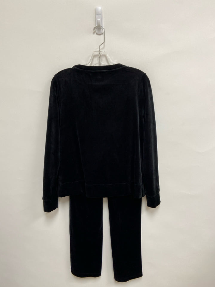 LILLY PULITZER Size S Black Velour Ladies 2pc Pant Set