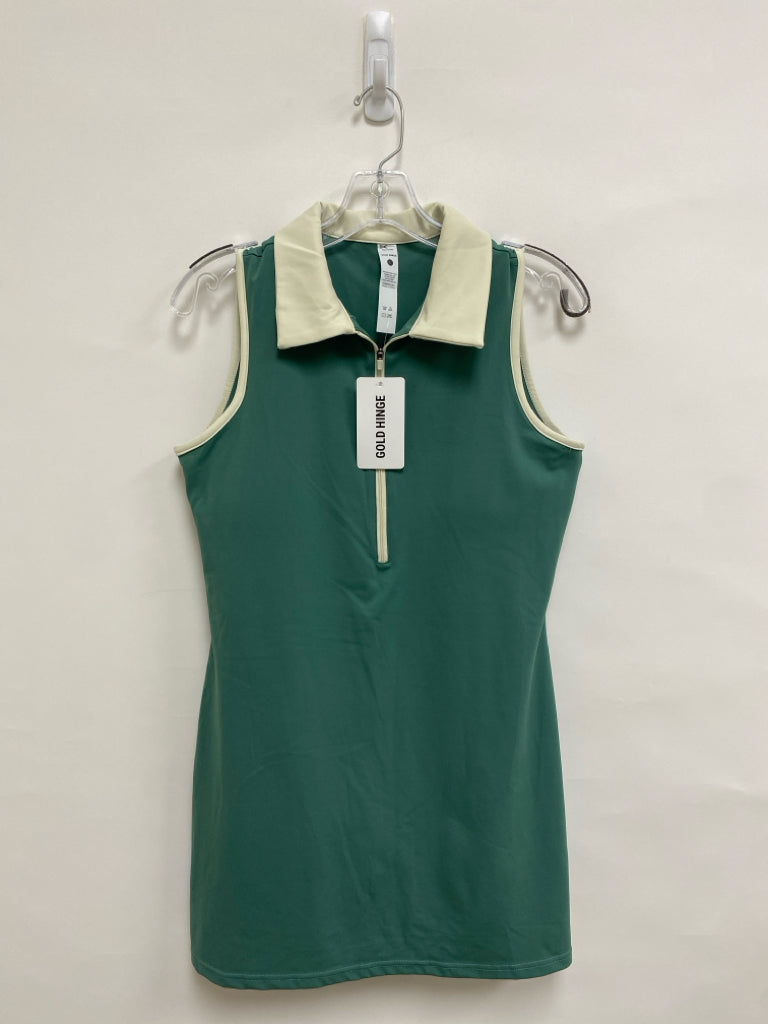 NWT Size L Green White Sleeveless Athletic Dress