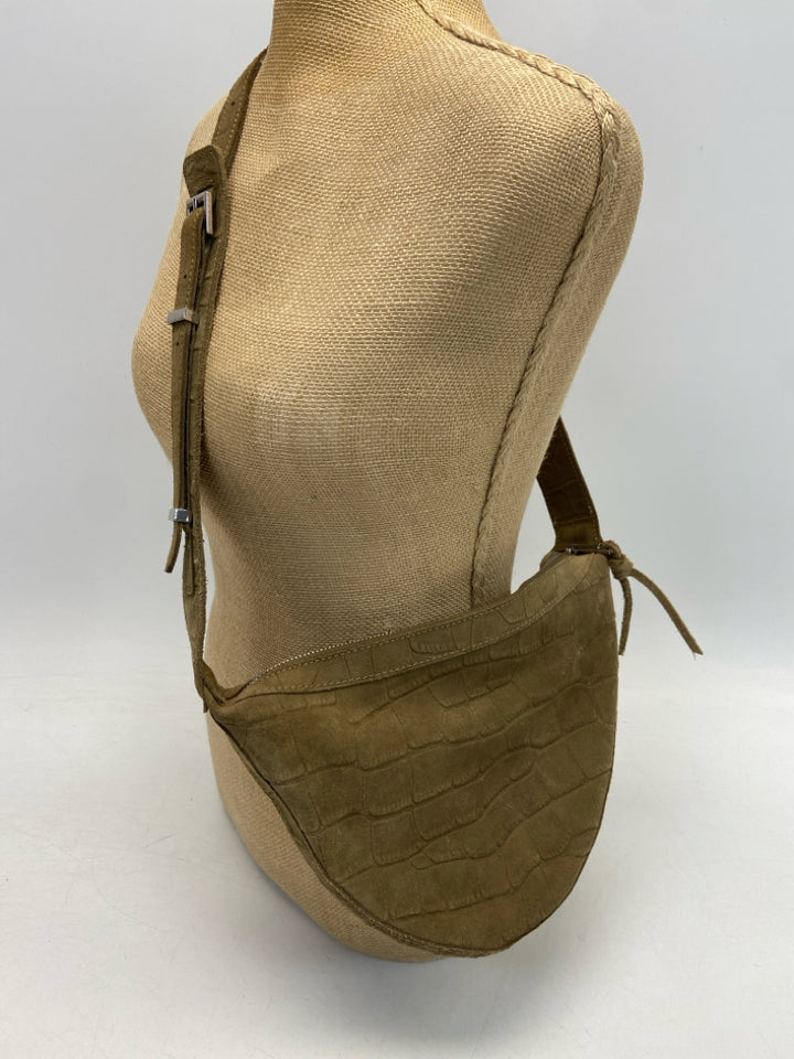 Zara Brown Embossed Crossbody