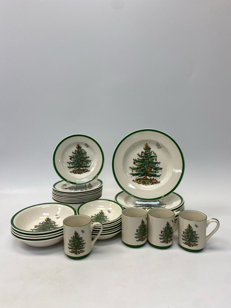 Spode Cream Green China Christmas