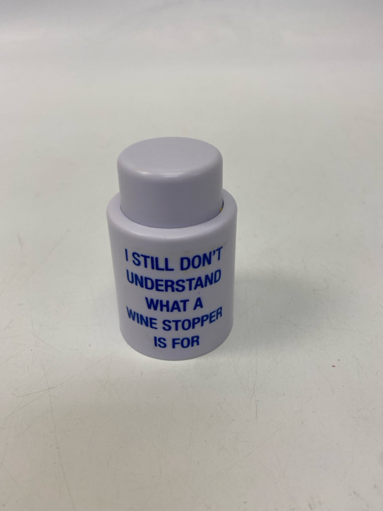 White Blue Words Barware
