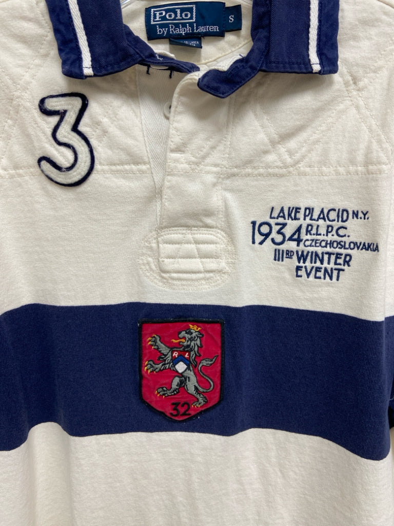 Polo Size S White Navy Rugby Men&