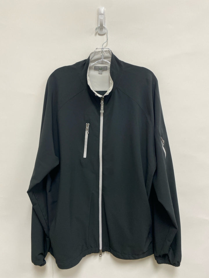 Peter Millar Size XL Black Gray Trimmed Men&