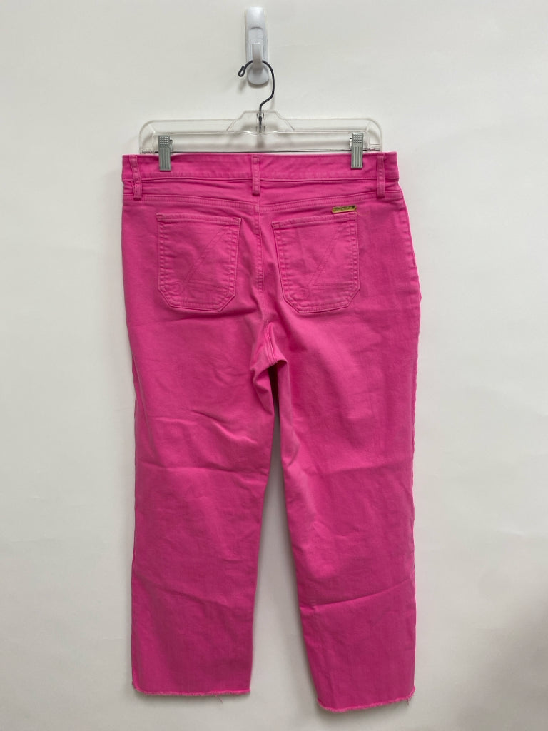 LILLY PULITZER Size 8 Neon Pink Cropped Ladies Jeans