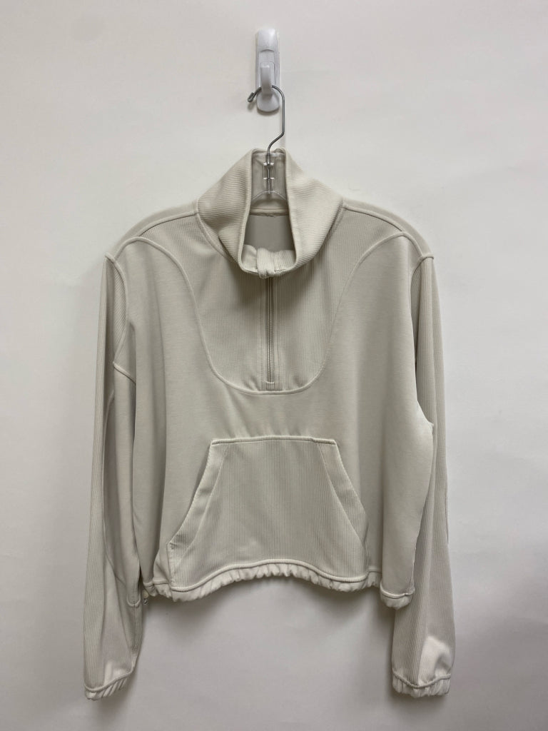 Lululemon Size 10 Cream Quarter Zip Athletic Jacket