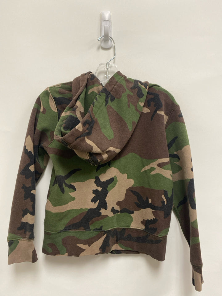 Polo SIZE 8 Olive Brown Camouflage Zip Down Boy&