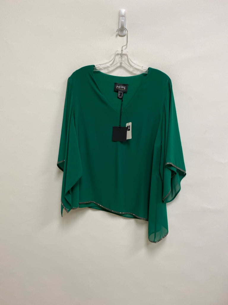 NWT joseph ribkoff Size 8 Green Jeweled Ladies Top