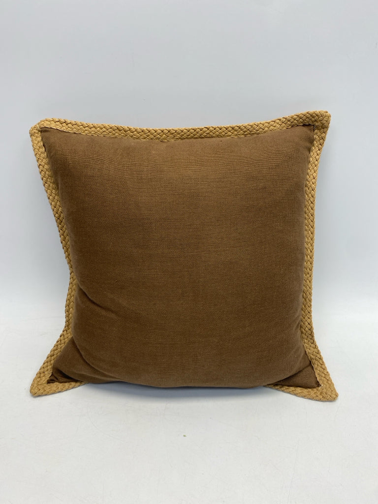 Pottery Barn Brown Tan Pillow